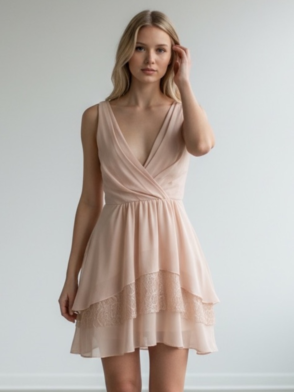 BCBG Dress Peachy Pink Size 2 Spring Summer Whimsical